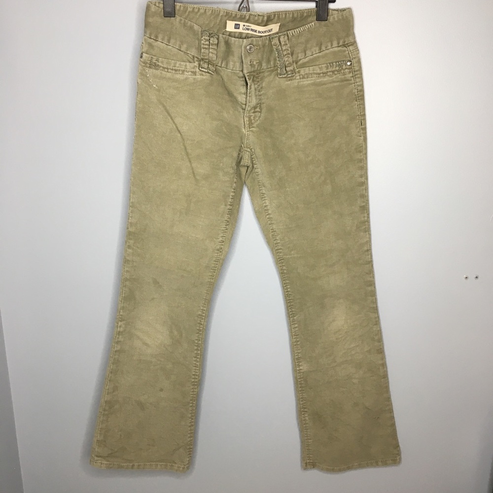 Gap curvy gray green cord bootcut 4A